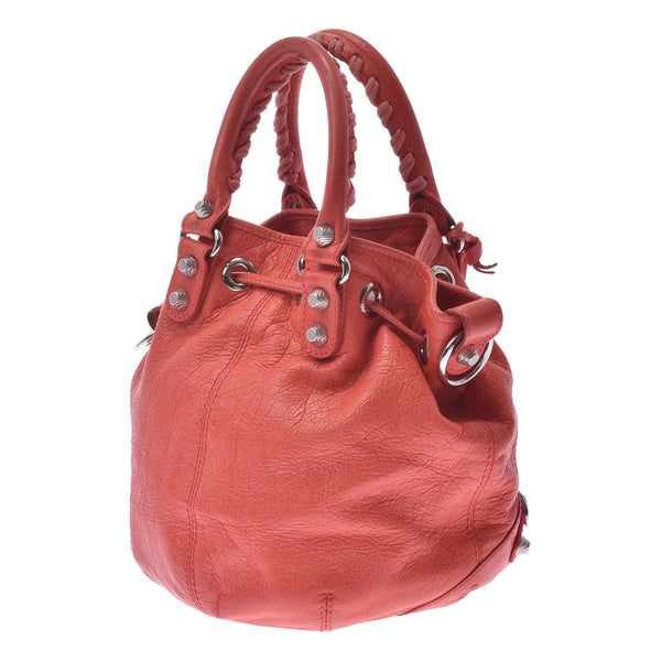 BALENCIAGA Valentyaga Mini Pong Pong 2WAY bag orange Ladies Reza Handbag B Rank Used ginzo