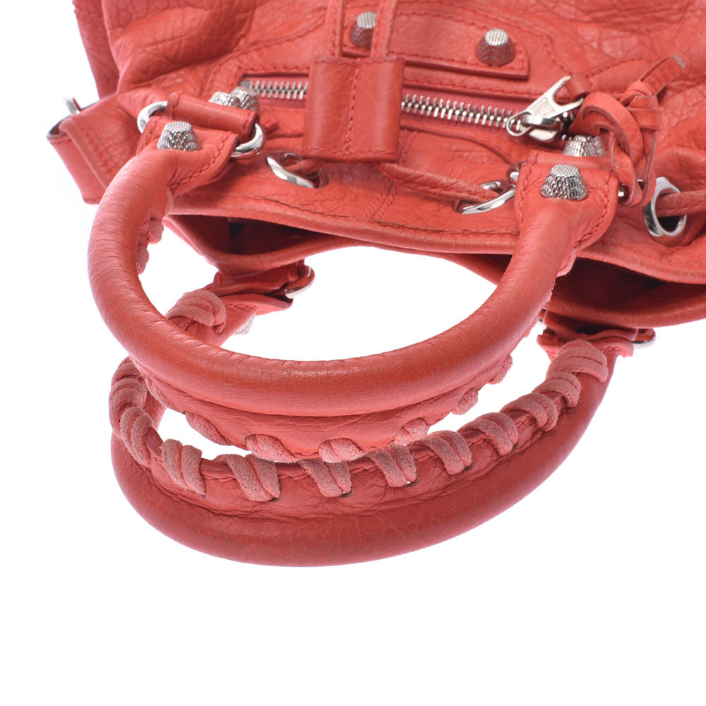 バレンシアガ　バッグ　未使用 バレンシアガミニポンポン 2WAYバッグ オレンジ レディース