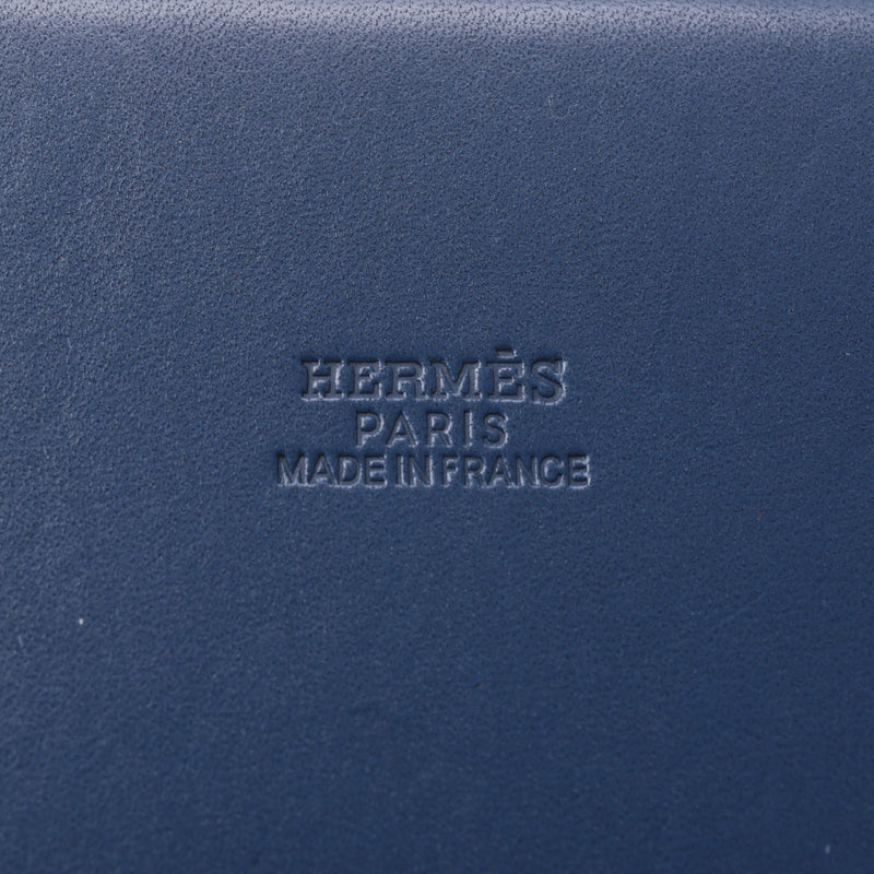 HERMES Hermes yell bag hippopotamuses dark blue □ F carved seal (about 2002) unisex tote bag AB rank used silver storehouse