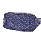 GOYARD Goyard Saint Louis Junior Rare Size Blue Ladies PVC Handbag AB Rank Used Ginzo