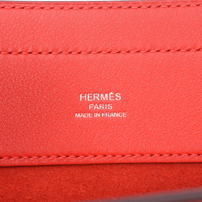 HERMES Hermes Arlene Mini Rouge-Coo Silver Ginger D Imprint(大约2019年)Unisex Swift肩袋新使用的银屋