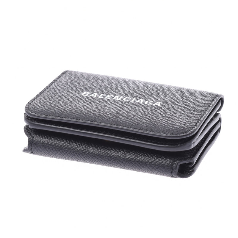 BALENCIAGA Everyday Mini Wallet Compact Wallet Black 593813 Unisex Calf Tri-fold Wallet Unused Ginzo