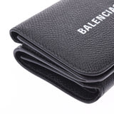 BALENCIAGA Everyday Mini Wallet Compact Wallet Black 593813 Unisex Calf Tri-fold Wallet Unused Ginzo