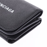 BALENCIAGA Everyday Mini Wallet Compact Wallet Black 593813 Unisex Calf Tri-fold Wallet Unused Ginzo