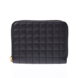 CELINE セリーヌコンパクトジップドウォレット coin purse quilting black 10B663BFL.38NO Lady's calf coin case-free silver storehouse