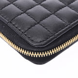 CELINE セリーヌコンパクトジップドウォレット coin purse quilting black 10B663BFL.38NO Lady's calf coin case-free silver storehouse