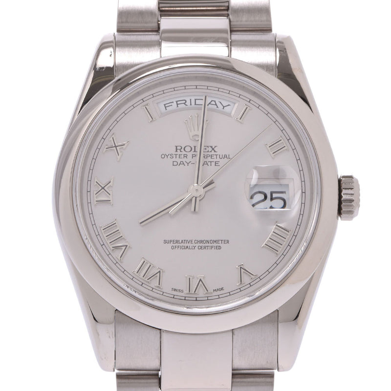 ROLEX ロレックス デイデイト 118209 メンズ WG 腕時計 自動巻き グレーローマ文字盤 Aランク 中古 銀蔵