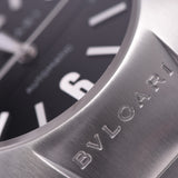 Bvlgari ergo egg35s Mens SS Watch automatic Retro Black Dial