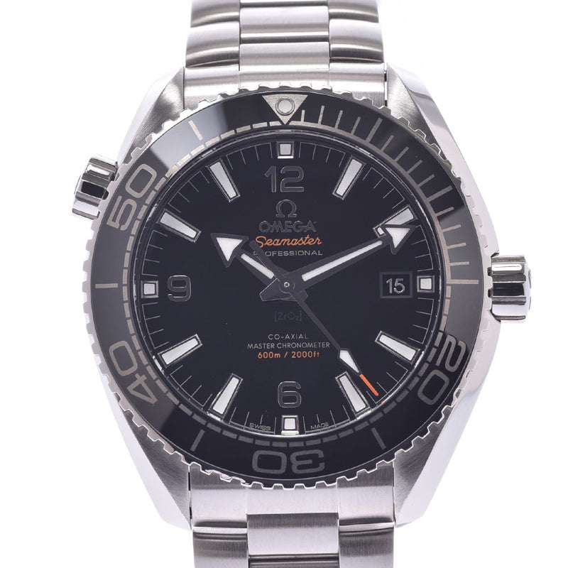 OMEGA Omega Seamaster Planet Ocean Back Scale 215.30.44.21.01.001 Men's SS Watch Automatic Black Dial A Rank Used Ginzo