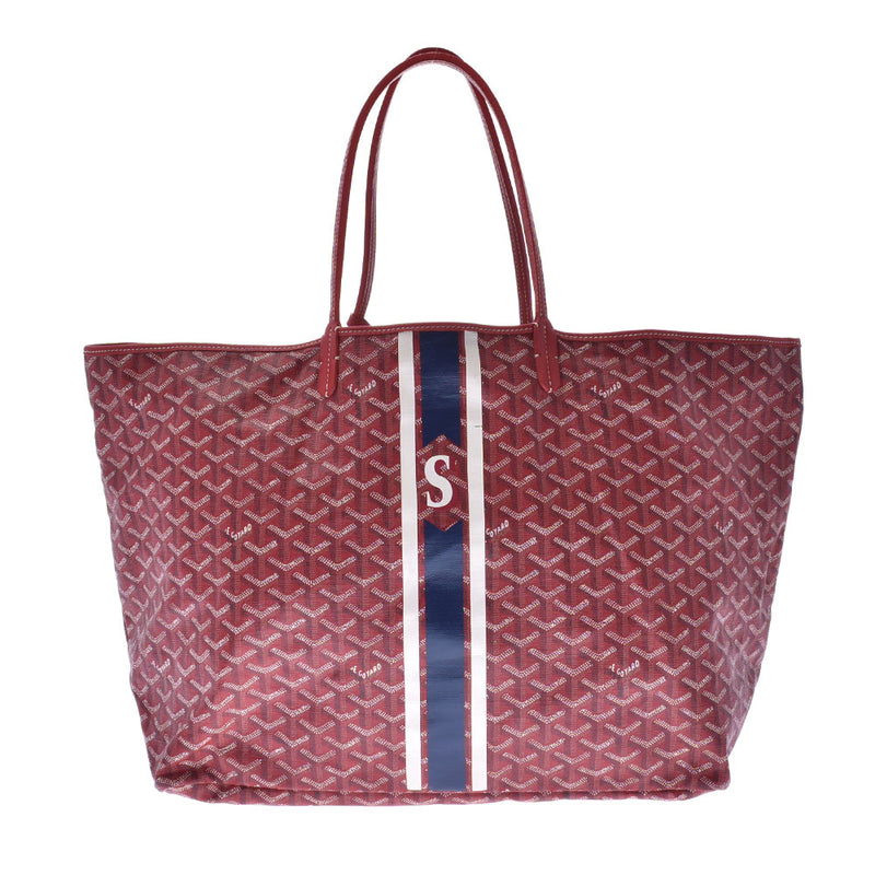 ゴヤールサンルイGM イニシャル 赤 ユニセックス トートバッグ GOYARD 