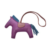 HERMES Hermes Rodeo MM Horse Motif Anemone / Blue Izmir / Forb Unisex Annu Milo Charm A Rank Used Ginzo