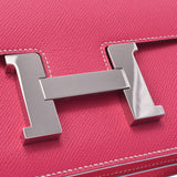 HERMES Hermes Constance 24 Rose Tilian Silver Fittings Q Engraved (c. 2013) Women's Voepson Shoulder Bag A Rank Used Ginzo