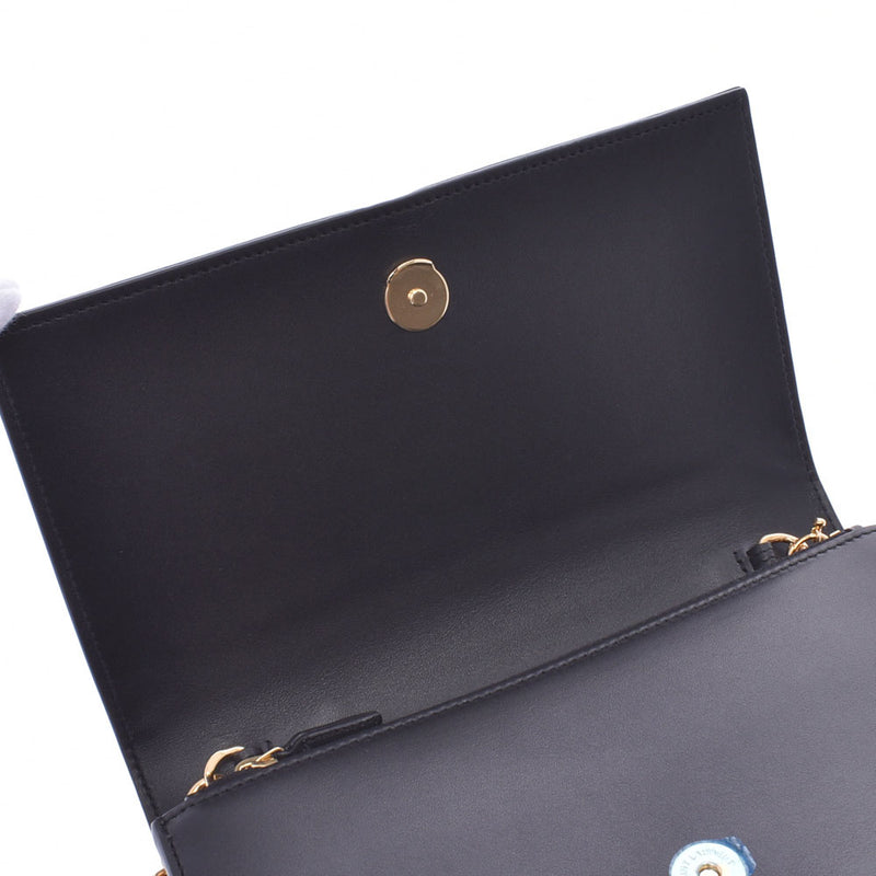SAINT LAURENT chain wallet Kate black gold metal fittings 452159 ladies calf shoulder bag unused Ginzo