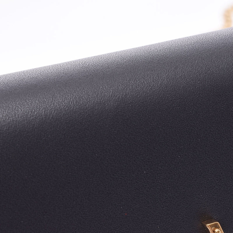 SAINT LAURENT サンローラン チェーンウォレット ケイト 黒 ゴールド金具 452159 レディース カーフ ショルダーバッグ 未使用 銀蔵