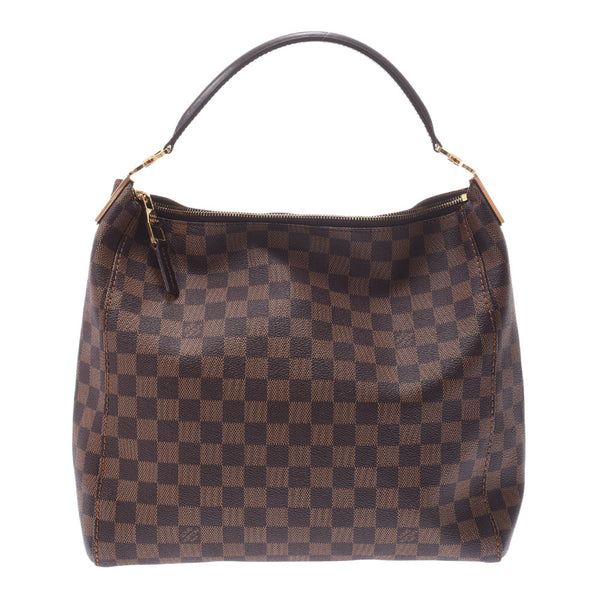 LOUIS VUITTON ルイヴィトンダミエポートベロー PM brown N41184 Lady's one shoulder bag A rank used silver storehouse