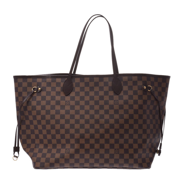 Brown N51106 unisex tote bag A rank used silver storehouse made in LOUIS VUITTON ルイヴィトンダミエネヴァーフル GM USA