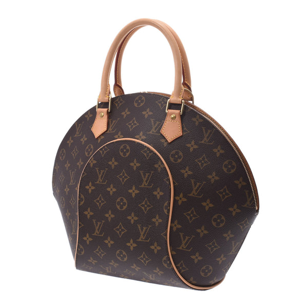 LOUIS VUITTON Monogram Ellipse MM棕色M51126女士手提包A级二手Ginzo