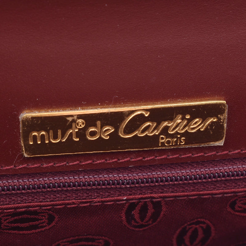 CARTIER Kartier, Bordeaud, Ladies, and Carf. Handbags, AB, AB, used silver, handbag.