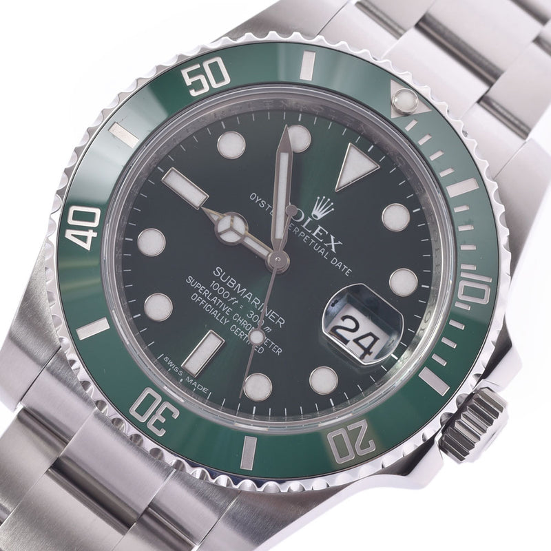 ROLEX Lorex Submarina 116610LV Men' s SS watch, automatic winding, green, A-rank, used, used silver.