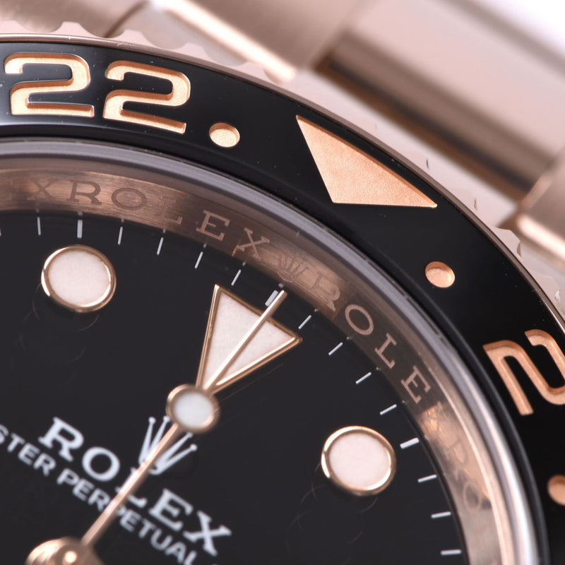 ROLEX ロレックス GMTマスター2 黒/ブラウンベゼル 126715CHNR メンズ エバーローズゴールド 腕時計 自動巻き 黒文字盤 Aランク 中古 銀蔵