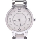 LOUIS VUITTON ルイヴィトン タンブール モノグラムスリム 8Pダイヤ メンズ Q13MJ レディース SS 腕時計 クオーツ シルバー文字盤 Aランク 中古 銀蔵