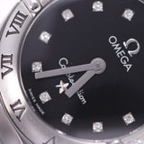 欧米茄Omega Constellation Mini 12P Diamond 1566.56 Ladies SS Watch Quartz Black Dial A Rank Used Ginzo