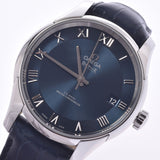 OMEGA Omega Deville co-axial hour vision 433.13.41.21.03.001 men's SS/leather watch automatic winding blue dial a rank used silver stock