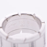 CARTIER Cartier Tank Française half diamond # 51 10.5 ladies k18wg ring-ring a rank used silver