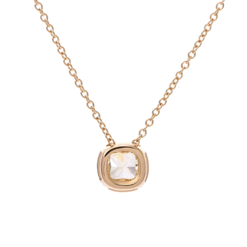 TIFFANY&Co. Tiffany biZ necklace diamond 0.42ct FY-VVS2 Lady's K18YG necklace A rank used silver storehouse