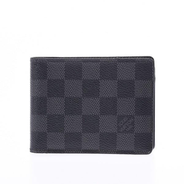 LOUIS VUITTON Louis Vuitton Damier Graffit Portofeuil Multipuru Black / Gray N62663 Men's Wallet B Rank Used Ginzo