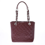 Chanel PST chain Tote brand new leather tote bag Bordeaux caviar skin Tote