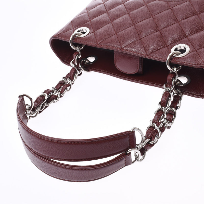 Chanel PST chain Tote brand new leather tote bag Bordeaux caviar skin Tote