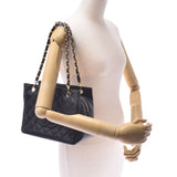 CHANEL Chanel Matrasse PTT Petit Time Rest Tote Bag Black Gold Hardware Ladies Caviar Skin Handbag A Rank Used Ginzo