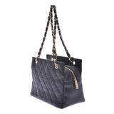 CHANEL Chanel Matrasse PTT Petit Time Rest Tote Bag Black Gold Hardware Ladies Caviar Skin Handbag A Rank Used Ginzo