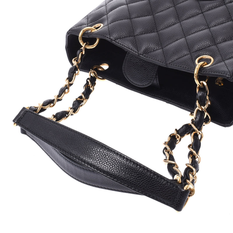 Chanel PST chain Thoth matelasse black gold metal fittings Lady's