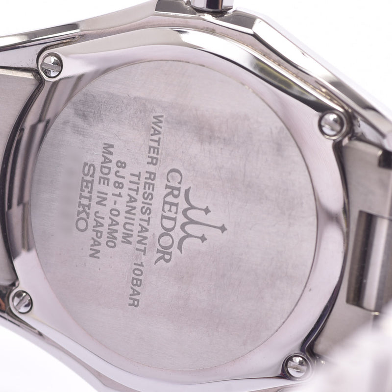 精工精工Credor希诺GCAR981男式钛(钛)手表石英白色表盘等级用银股票