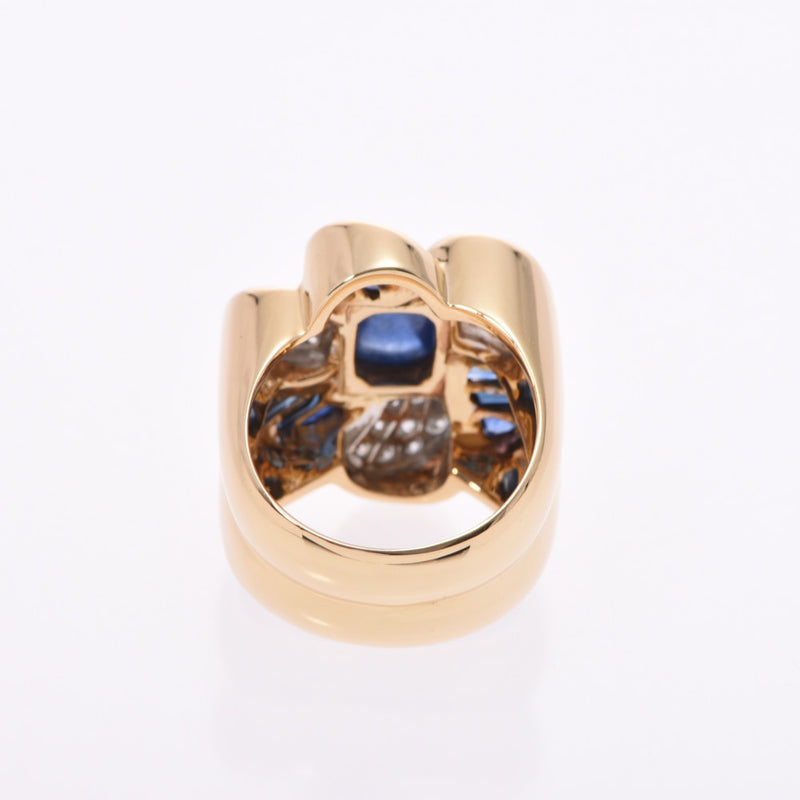 其他SABBADINI Sabbadini蓝宝石钻石号13.5女士k18yg戒指/戒指等级使用银
