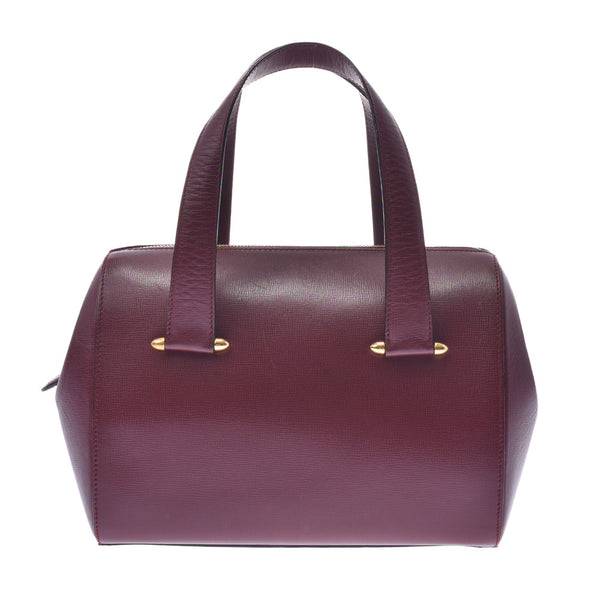 Cartier Mini Boston Mass Line Bordeaux ladies calf handbag ab