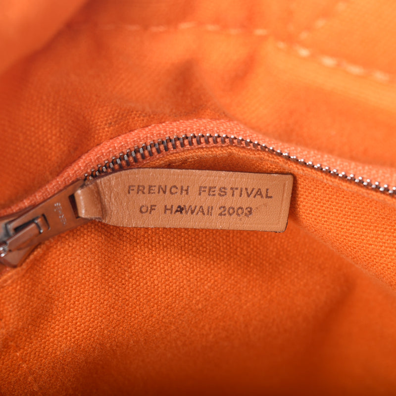 Hermes Hermes de Ville m2003 French Festival Limited orange Unisex Canvas Tote Bag B