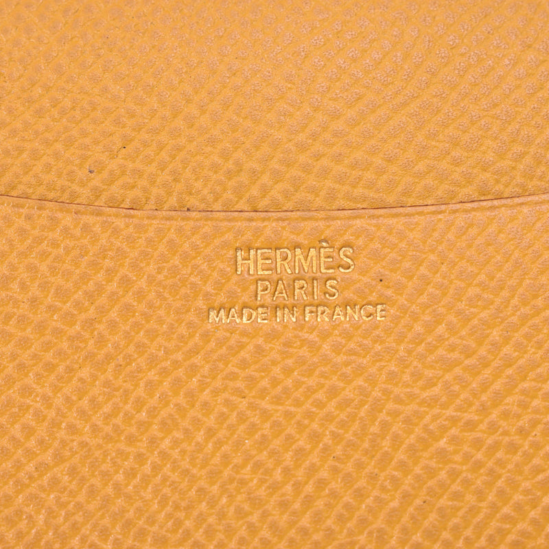 HERMES爱马仕（Hermes）议程双色绿色/黄色银色硬件□A刻花（大约在1997年）中性Kushbel笔记本封面B等级二手Ginzo
