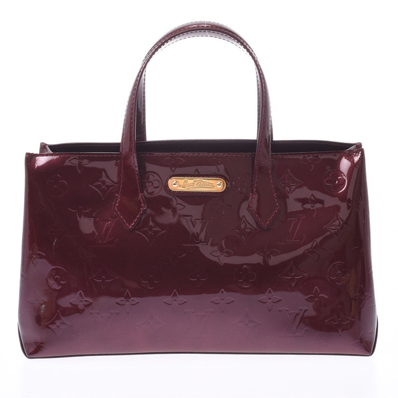 LOUIS VUITTON Louis Vuitton Verni Wilshire PM Rouge Forvist M91644 Ladies Monogram Verni Handbag AB Rank Used Ginzo