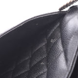 CHANEL Reprint Tote Black Silver Hardware Ladies Caviar Skin Tote Bag A Rank Used Ginzo