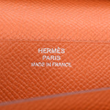 HERMES Hermes Bear Steffle, Gold Gold, Gold and Gold at Orange Silver Cat (around 2013) Unsex Vau-Epson's purse, wallet, B-rank used silver storehouse