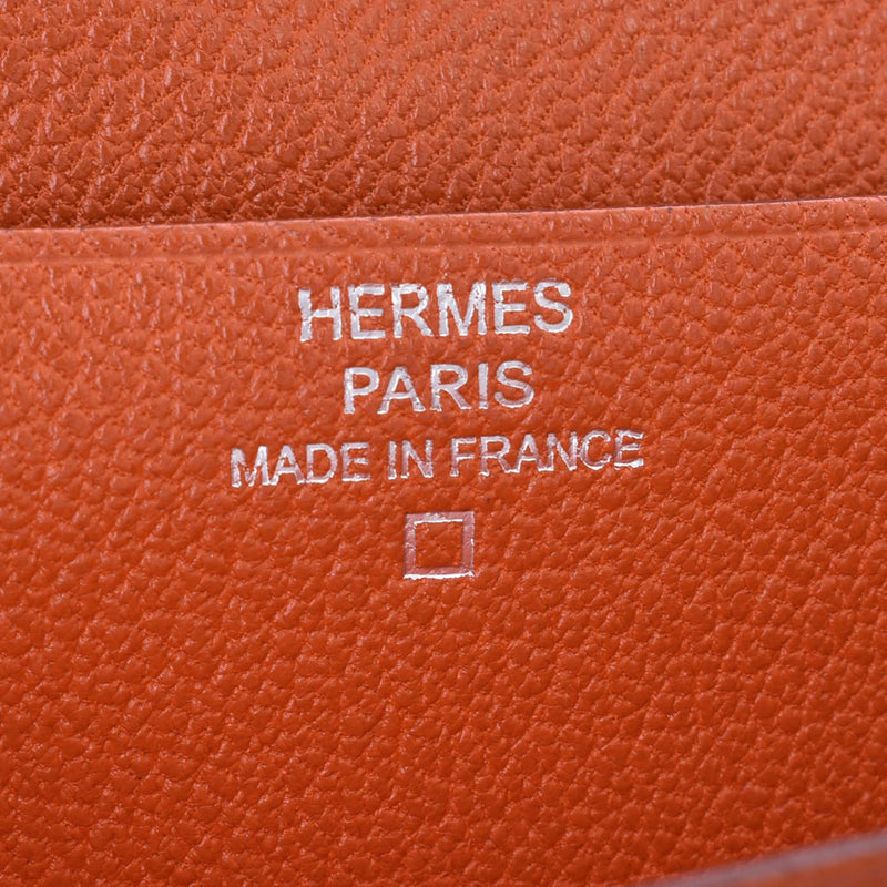 HERMES Hermes Bear Steffle, Gold Gold, Orange, Gold, Gold, Gold and Mark (around 2009) Unex alligator, wallet, wallet, wallet, wallet, AB rank, used silver.