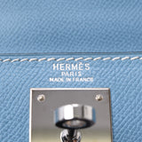 HERMES エルメス ケリー 28 外縫い 2WAYバッグ ブルージーン シルバー金具 □J刻印(2006年頃) レディース ヴォーエプソン ハンドバッグ ABランク 中古 銀蔵
