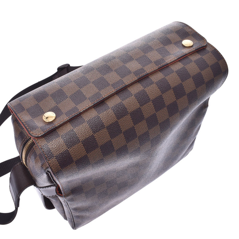 LOUIS VUITTON Louis Vuitton Damier Naviglio Brown N45255 Unisex Damier Canvas Shoulder Bag B Rank Used Ginzo