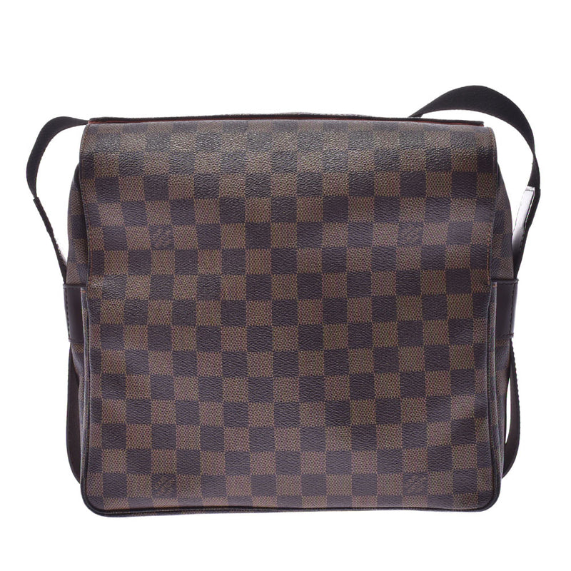 LOUIS VUITTON Louis Vuitton Damier Naviglio Brown N45255 Unisex Damier Canvas Shoulder Bag B Rank Used Ginzo