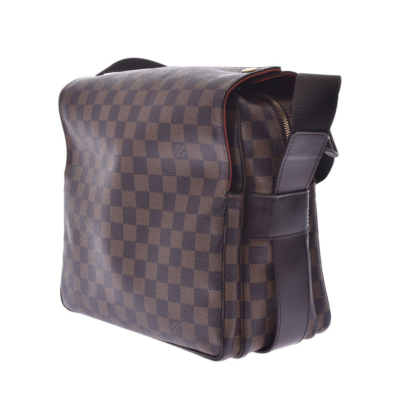 LOUIS VUITTON Louis Vuitton Damier Naviglio Brown N45255 Unisex Damier Canvas Shoulder Bag B Rank Used Ginzo