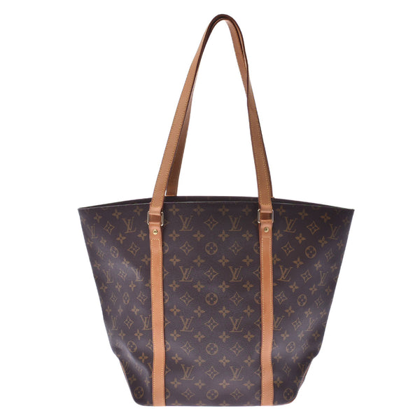 ●「LOUIS VUITTON = Louis Vuitton Monogram Sack Shopping = Brown M51108 = Unisex Monogram Canvas = Totebag B Rank = Used Silver Subsidies