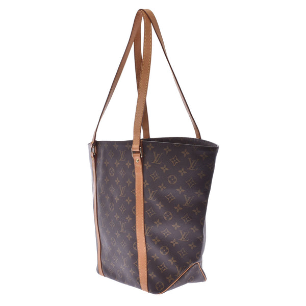 ●「LOUIS VUITTON = Louis Vuitton Monogram Sack Shopping = Brown M51108 = Unisex Monogram Canvas = Totebag B Rank = Used Silver Subsidies